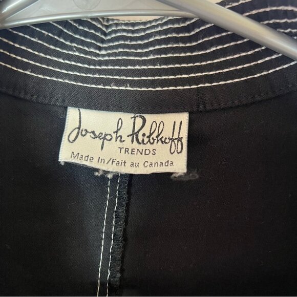 Joseph ribkoff blazer button up white Black Striped Women's Jacket - Picture 4 of 4